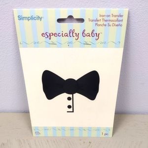 Baby Black Bow Tie Iron-On Transfer Paper Appliqué